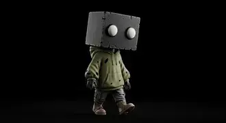 Tapeta Cool Box postava se stylovou bundou pro stolní pozadí 4K