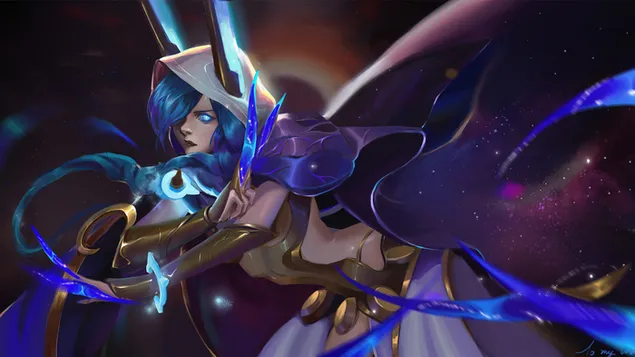 Cosmic Dusk 'Xayah' - League of Legends (LOL) 4K обои