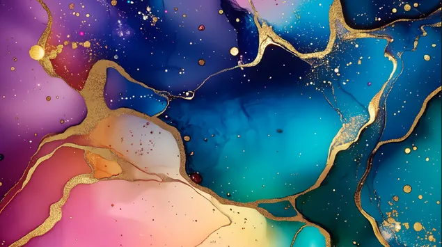 kosmische eleganz: abstrakte kunst in bewegung herunterladen