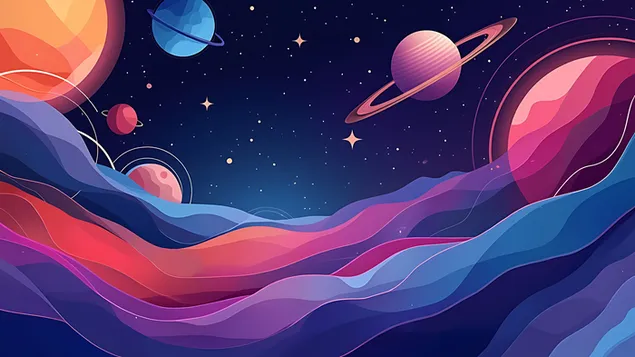 kosmiczna galaktyka symfonia ilustracja sztuki kosmicznej pobierz