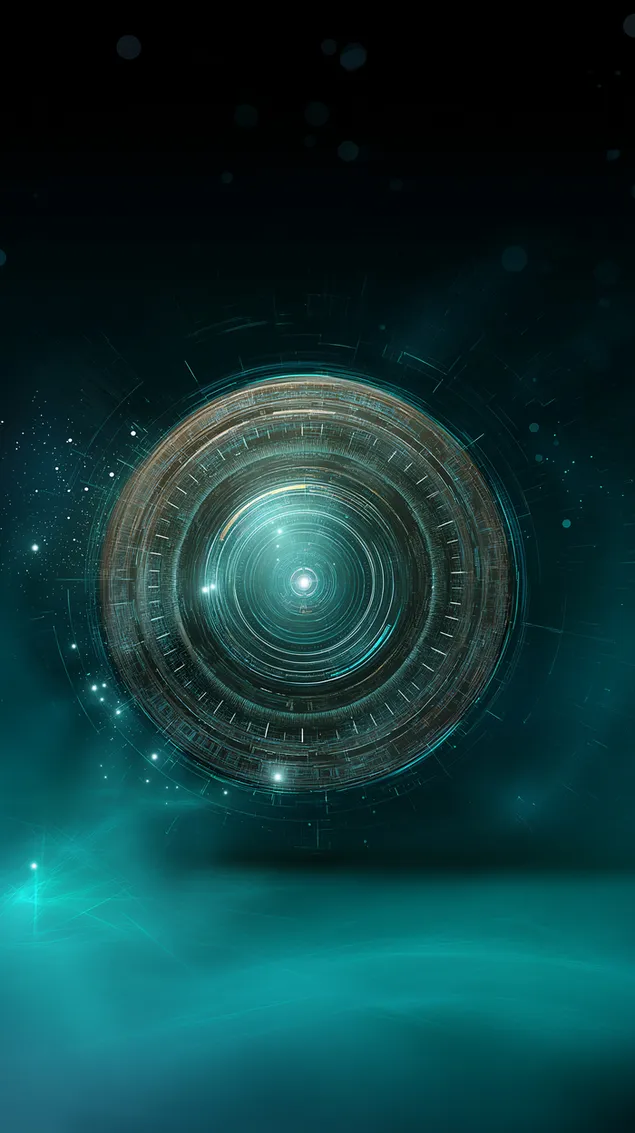 Centre Còsmic: Portal Digital Lluminós amb Essència Galàctica HD fons de pantalla