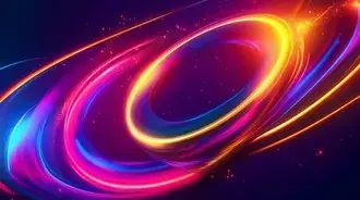 Ondas de neon cósmicas com um brilho sonhador 8K papel de parede