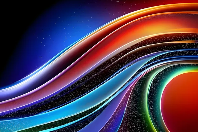 זוהר קוסמי בעקומות תוססות 2K טפט