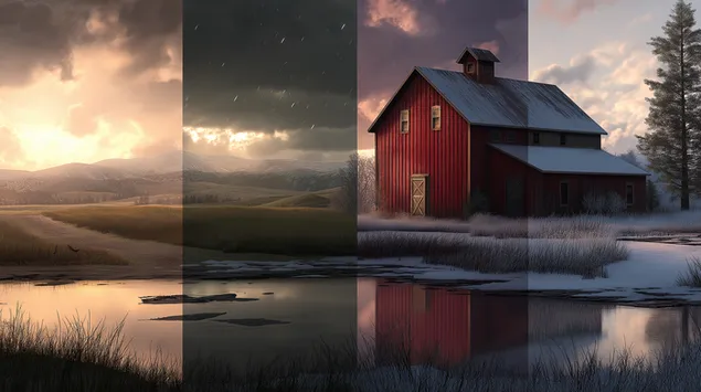 sciathan tuaithe agus tirdhreach trasna na gceithre sheasur ioslodail