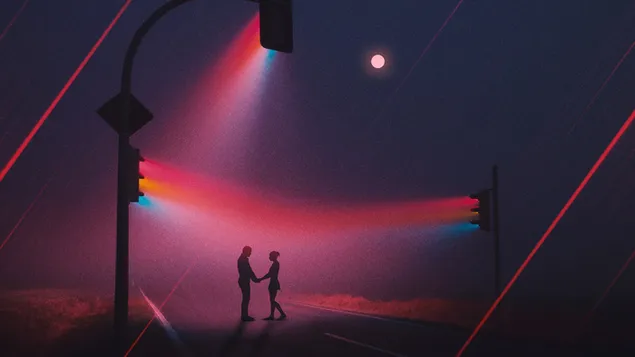 Paar auf der Straße 4K Hintergrundbild
