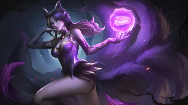 Ahri: Hãy thưởng thức vẻ đẹp quyến rũ của cô nàng Ahri trong hình ảnh đầy mê hoặc này. Với chiếc đuôi lủng lẳng và đôi mắt ma mị, Ahri chắc chắn sẽ khiến bạn say đắm.