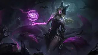 집회 '아리' 스플래시 아트 - 리그 오브 레전드(LOL) 8K 배경화면