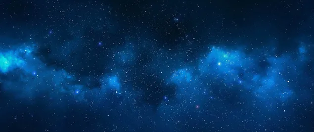 Cover photo of stars with blue cloud look in fog and smoke 2K wallpaper