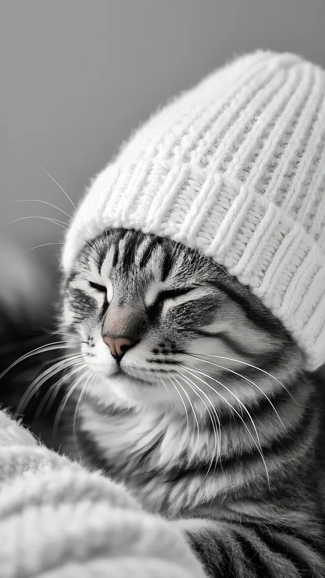 prezemete prijatna machka vo kapa