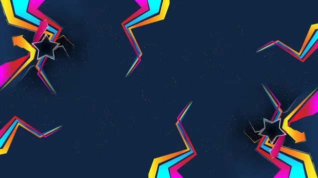 Çatlak yıldız gökkuşağı çerçevesi HD duvar kağıdı