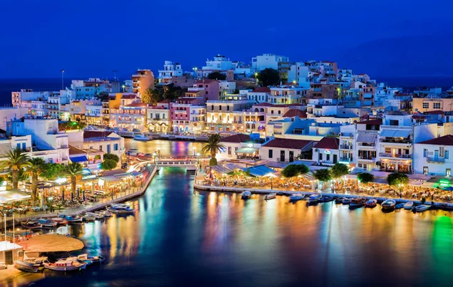Crete at night, Greece 
