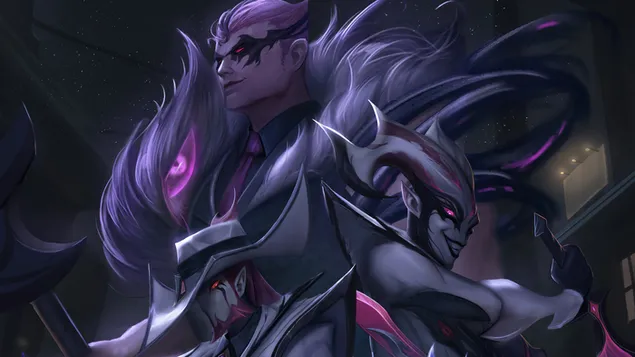 Crime City 'Darius met Twisted Fate & Shaco' - League of Legends (LOL) 4K achtergrond