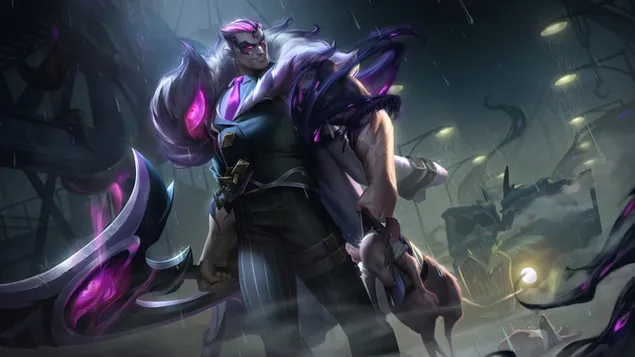 Taustpilt Crime City Nightmare 'Dariuse' Splash Art – League of Legends (LOL) 8K