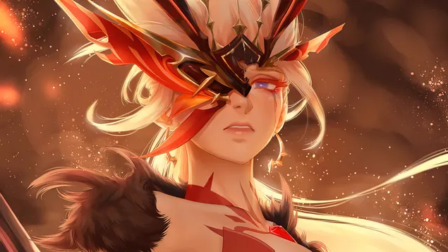 クリムゾンウィッチオブフレイムズ'シニョーラ'| 原神インパクト（アニメビデオゲーム） 4K 壁紙