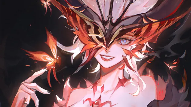 クリムゾンウィッチオブフレイムズ「シニョーラ」-原神インパクト（アニメビデオゲーム） 4K 壁紙