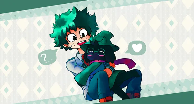 Crossover - Ralsei e Izuku 4K papel de parede