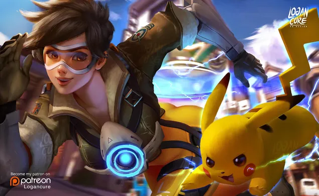 Crossover - Tracer & Pikachu