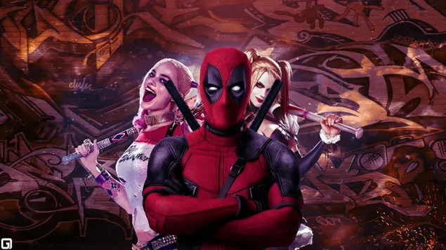 Cruce de Deadpool y Harley Quinn