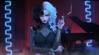 Cruella CGI Digital Art Disneys 4K Hintergrundbild