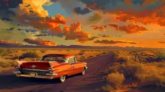 Tapeta Plavba po Route 66 ve starém Cadillacu 8K