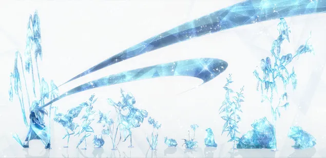 دختر کریستالی کاغذدیواری  2K