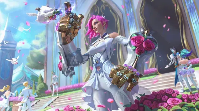 Шпалери Crystal Rose 'Vi' - League of Legends (LOL) 8K