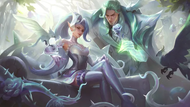 crystal rose 'zyra met swain' splash art - league of legends (lol) download