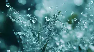 Crystal Splash in Nature's Serenity 8K wallpaper