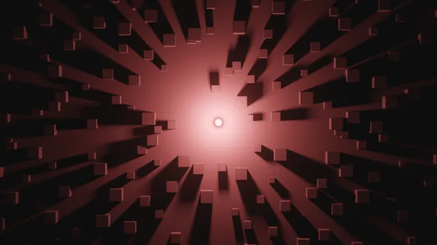 Кубове и сенки 3D 4K тапет