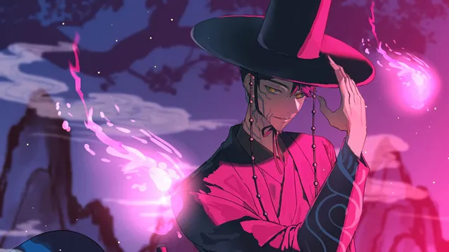 Verfluchten Dämon 'Jinu' (Anime-Stil Bg) | K-Pop Demon Hunters (Film) 4K Tapeten