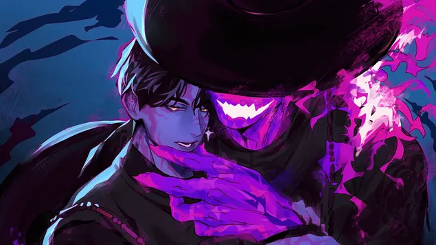 Verfluchten Dämon 'Jinu' (Anime-Stil Bg) - K-Pop Demon Hunters (Animatiounsfilm) 4K Tapeten