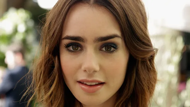 Hình nền Nữ diễn viên dễ thương 'Lily Collins' 4K