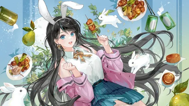 Gadis kelinci anime lucu unduhan