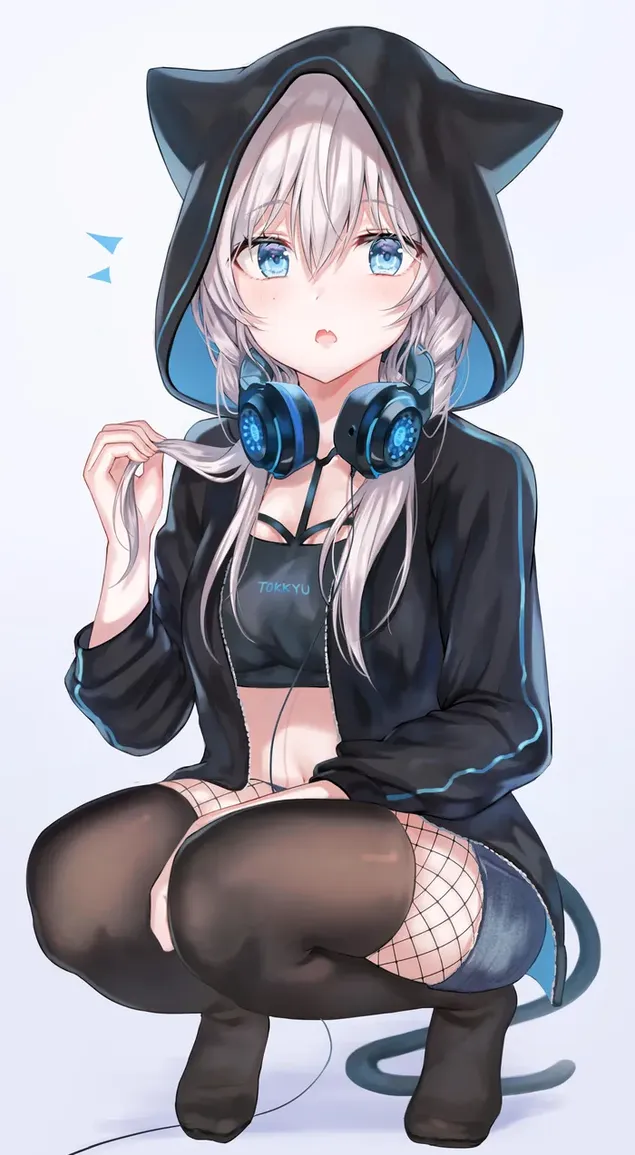 Leuk Anime Meisje: Blauwe Ogen