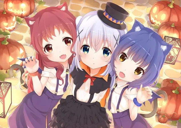 lindas brujas de anime HD fondo de pantalla