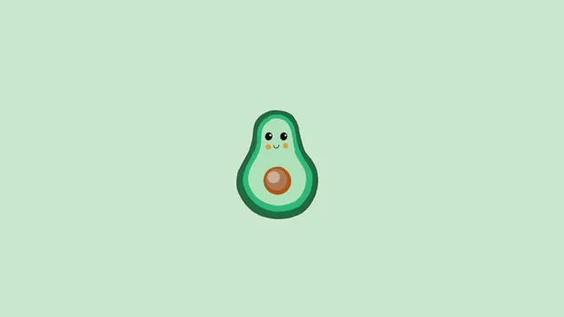 Sød avocado i grøn pastel baggrund download