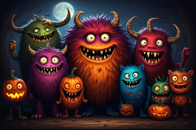 perbindesha te lezetshem vizatimore qe kerkojne ''mashtrim ose trajtim'' ne nje dizajn te gjalle dhe te gjalle te halloween-it, plot argetim dhe sharm. shkarkim