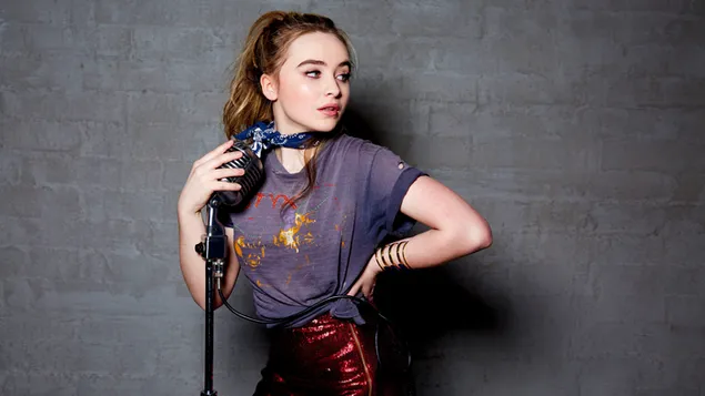 Taustakuva Söpö julkkis "Sabrina Carpenter" - yhdysvaltalainen laulaja 8K