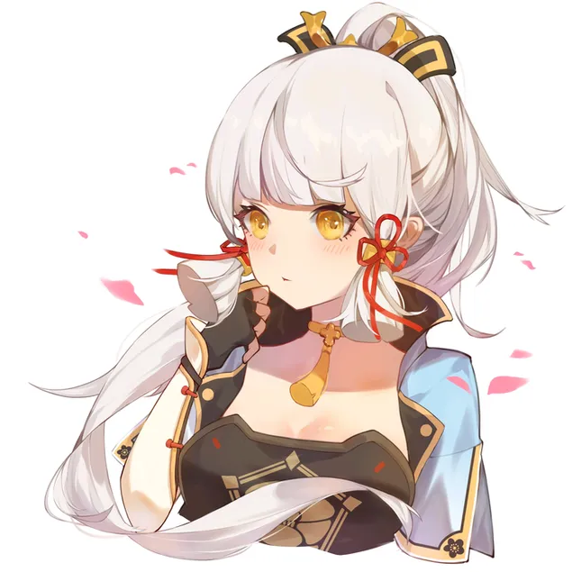 可爱的女孩上里绫香金色的眼睛| 甘信冲击 HD 壁纸