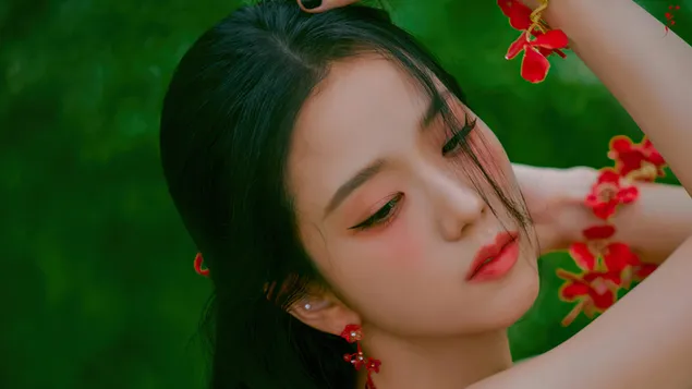 Flower MV拍摄中可爱的'Jisoo'（个人专辑-我） 4K 壁纸
