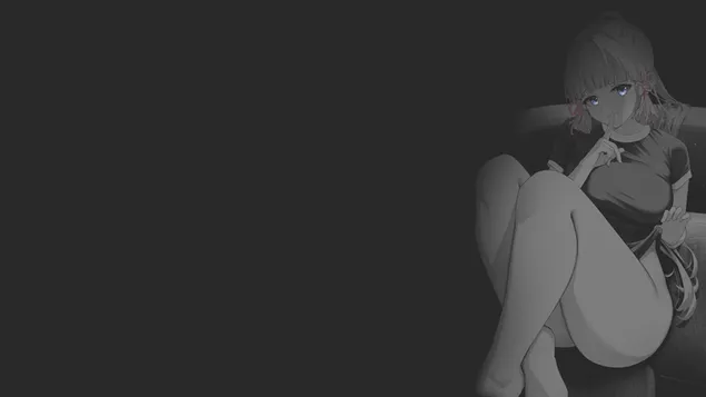 كاميساتو أياكا لطيف وخلفية داكنة | تأثير جينشين 4K خلفية