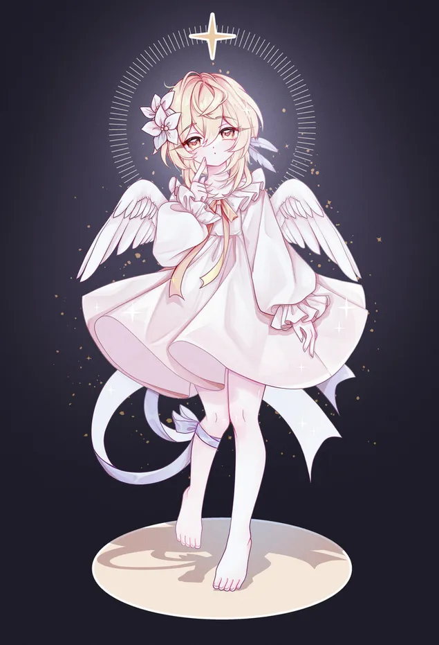 susser kleiner engel klee | ganshin-einschlag herunterladen