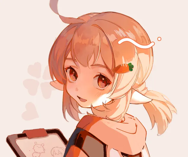 Süßes kleines blondes Mädchen Klee | Ganshin-Einschlag 2K Hintergrundbild