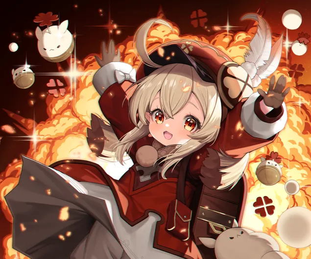 muat turun gadis kecil comel klee membaling bom kecilnya | kesan genshin