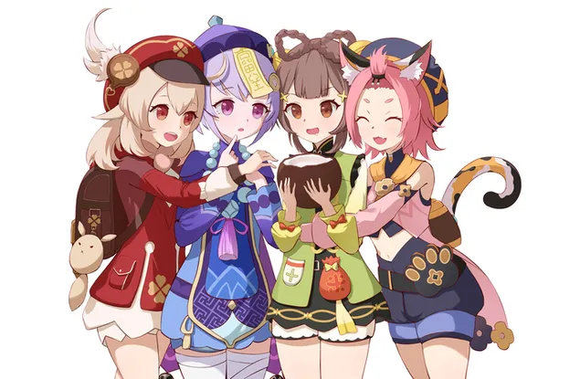 Tapeta Roztomilé dievčatká z Ganshin Impact 4K