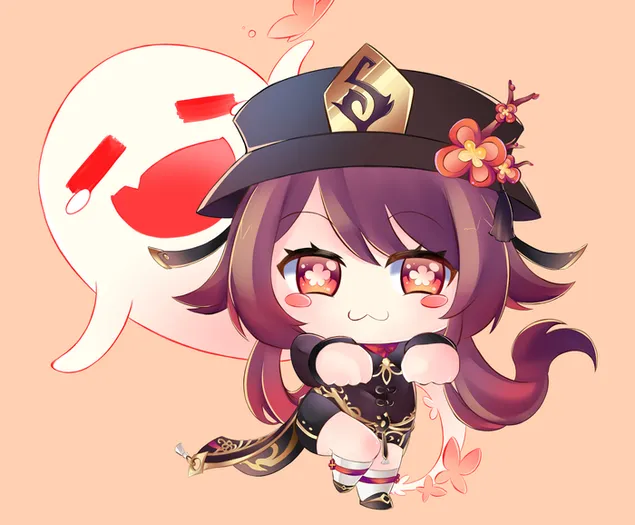 可愛迷你胡桃| 原神衝擊 2K 壁紙