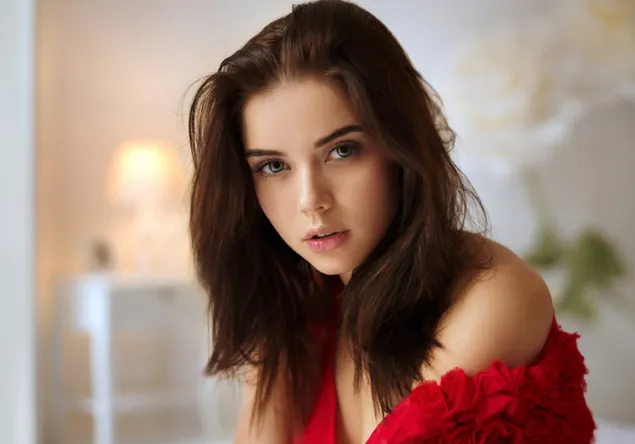 Cute Model In Red