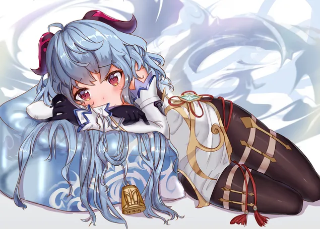 Cute sad Ganyu | Genshin Impact  4K wallpaper