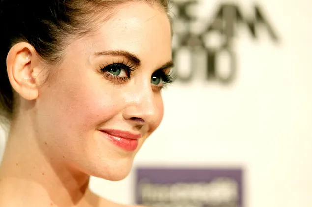 لطيف يبتسم "أليسون بري" الممثلة الأمريكية 4K خلفية