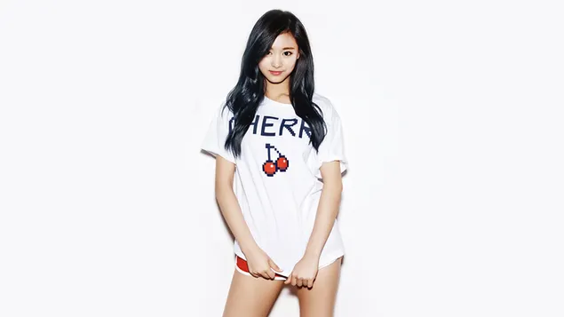 TWICE（K-POPバンド）のかわいい「ツウィ」 4K 壁紙